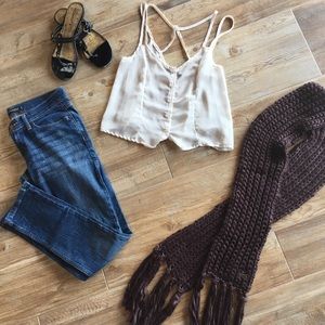 Quicksilver Brown Knitted Scarf